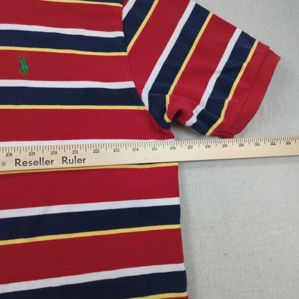 Polo Ralph Lauren Shirt Mens 2XLB Red Striped Casual Preppy
